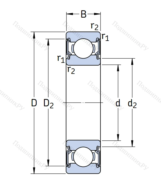 Однорядный шариковый подшипник 6202 2RSLTN 9/C 3 VT 162 от производителя  SKF