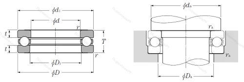 Упорный шариковый подшипник 51412 от производителя  NTN Упорный шариковый подшипник 51412 от производителя  NTN
