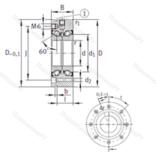 Подшипник шариковый упорно-радиальный ZKLF 80165-2Z