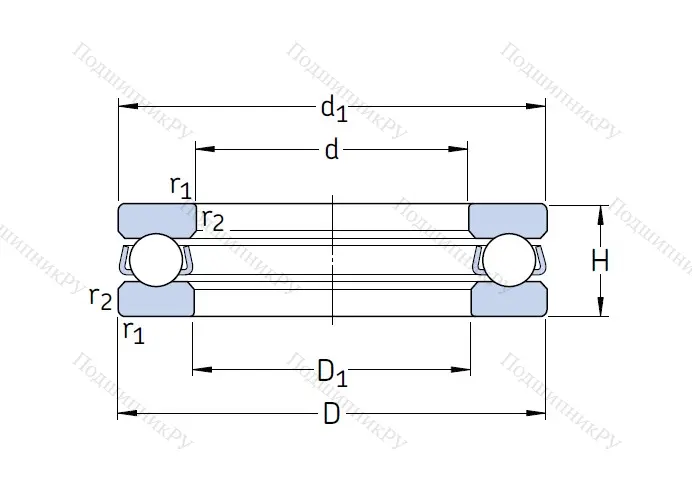 Упорный шариковый подшипник BA 6 от производителя  SKF