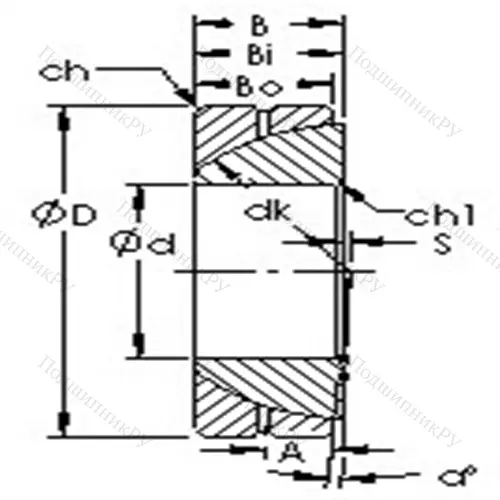 Подшипник скольжения сферический GAC 90S от производителя  AST