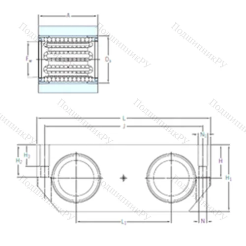 Подшипник шариковый линейный LTDR 25-2LS от производителя  SKF