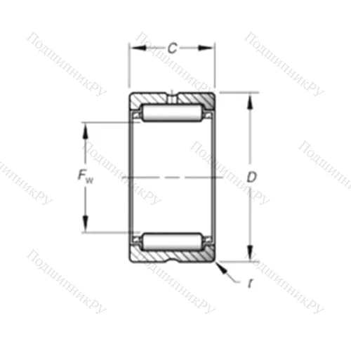 Подшипник игольчатый радиальный HJ-8010436