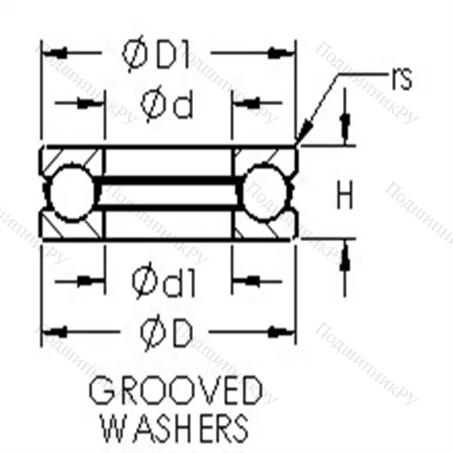 Подшипники шариковые упорные 51252M от производителя  AST Подшипники шариковые упорные 51252M от производителя  AST
