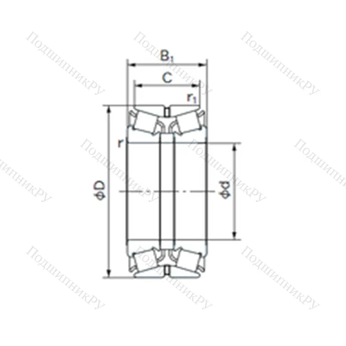 Подшипник роликовый радиально-упорный 80KBE 03