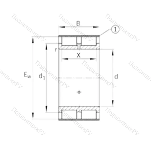 Подшипник роликовый радиальный RSL 185015-A от производителя  INA