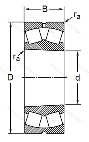 Сферический роликовый подшипник с конической посадкой на вал 113613 АМН (22313 KMBW 33) в Подольске