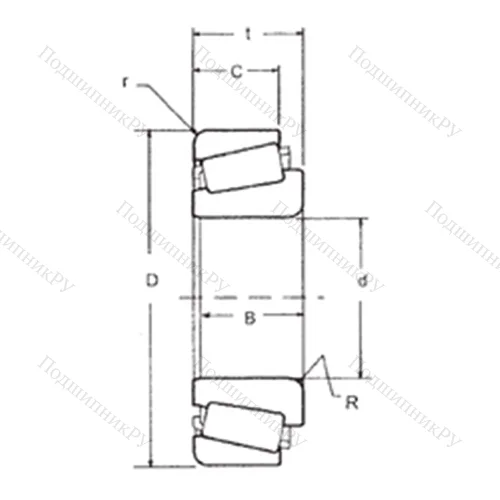 Подшипник роликовый радиально-упорный