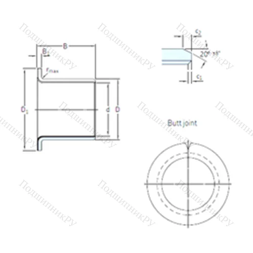 Подшипник скольжения PCMF 161812 E