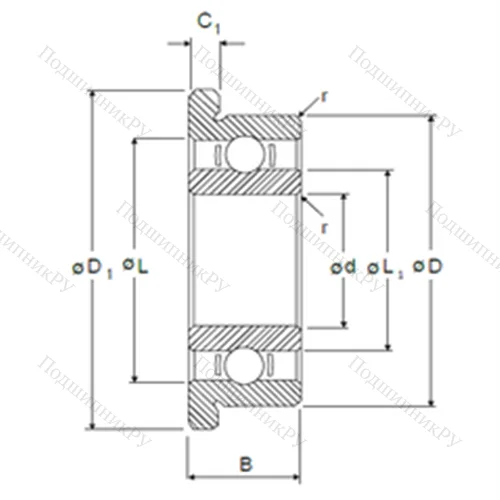 Подшипник шариковый радиальный LF-850 от производителя  NMB Подшипник шариковый радиальный LF-850 от производителя  NMB