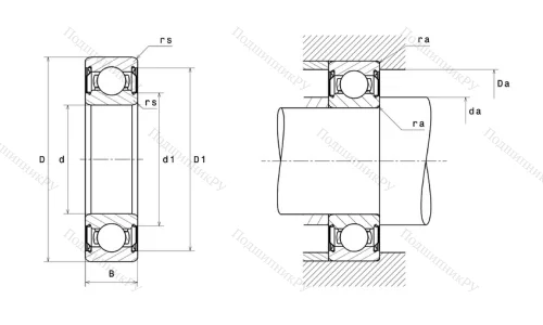 Высокотемпературный  подшипник 6205 HT 200ZZ от производителя  SNR