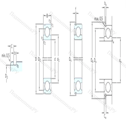 Подшипник шариковый радиальный 6407NR от производителя  SKF