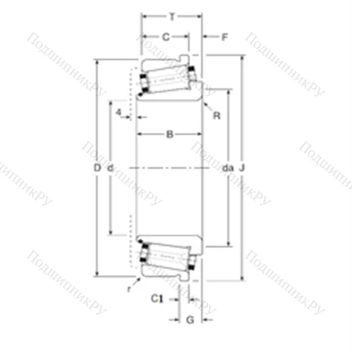 Подшипник роликовый радиально-упорный 183152X/183222XC