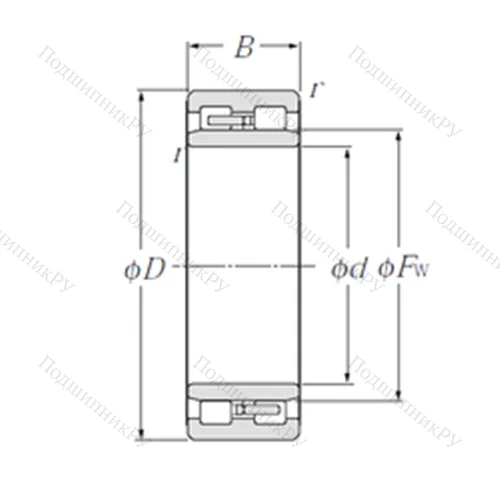 Подшипник роликовый радиальный NNU 4938 от производителя  NTN