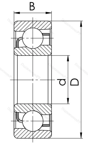 Радиально-упорный шариковый подшипник 66322 в Подольске