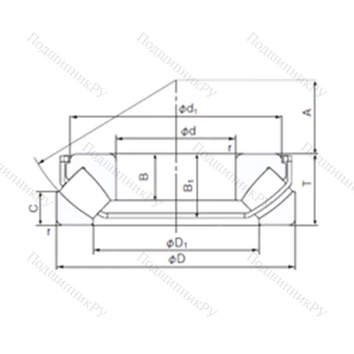 Подшипник роликовый упорно-радиальный 29430EX от производителя  NACHI Подшипник роликовый упорно-радиальный 29430EX от производителя  NACHI