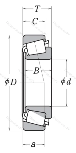 Конический роликовый подшипник 33109 (3007109) от производителя  FBJ