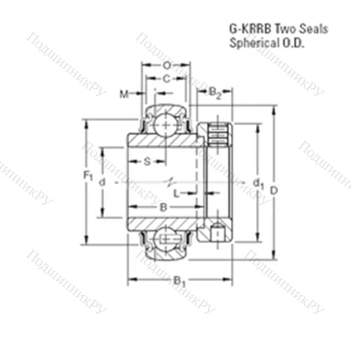 Подшипник шариковый радиальный GE 30KRRB