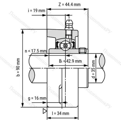 Подшипниковый узел UCFL 207 - Вал: 35 мм от производителя  LPZ