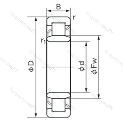 Подшипник роликовый радиальный NU 2234 E