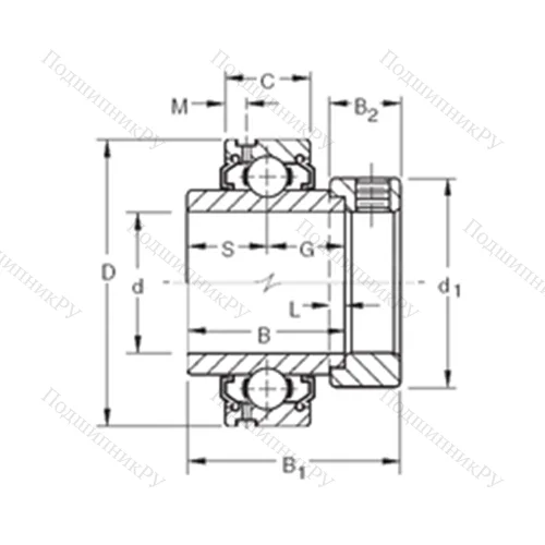 Подшипник шариковый радиальный G 1109KLL от производителя  TIMKEN Подшипник шариковый радиальный G 1109KLL от производителя  TIMKEN