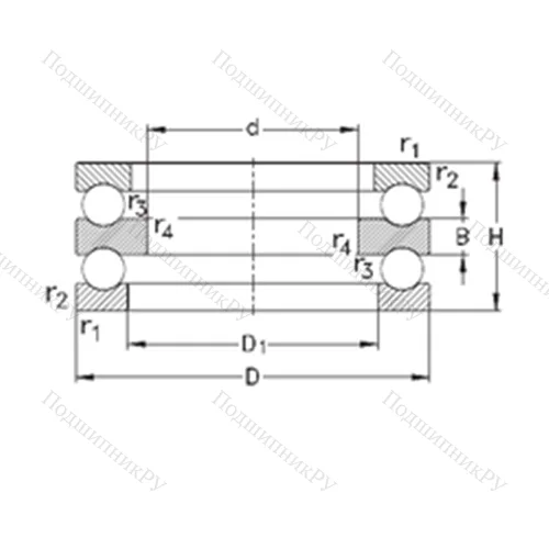 Подшипник шариковый упорный 52416-MP от производителя  NKE Подшипник шариковый упорный 52416-MP от производителя  NKE