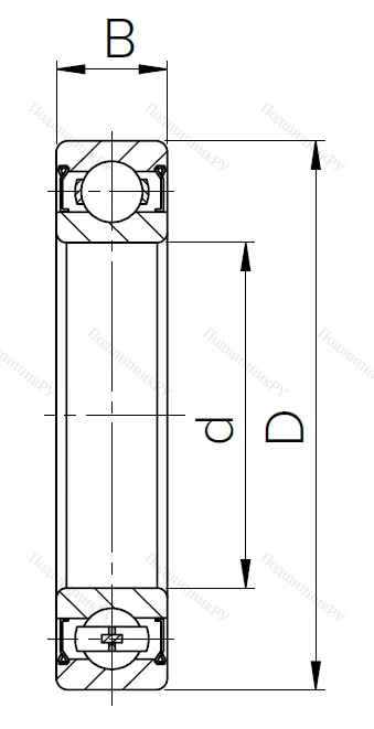 Шариковый однорядный подшипник 1000803 ZZ (61803 ZZ) в Подольске