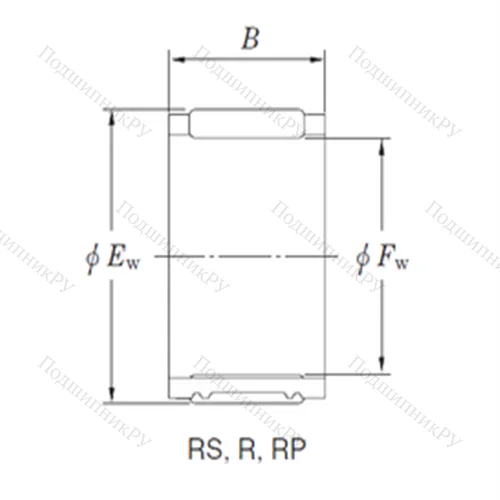 Подшипник игольчатый радиальный RSU 333722F