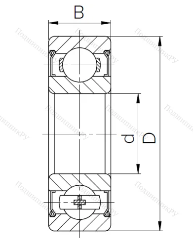 Шариковый однорядный подшипник 80120 (6020 ZZ) в Подольске