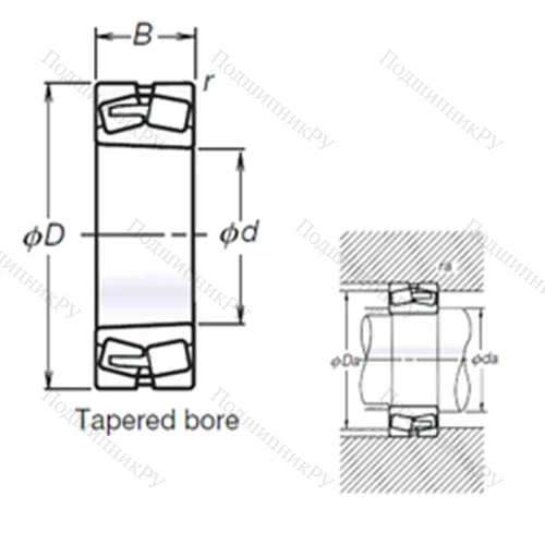Подшипник роликовый радиальный самоцентрирующийся TL 23948CAKE 4 от производителя  NSK
