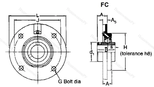 Подшипниковый узел FC 40 EC в Подольске