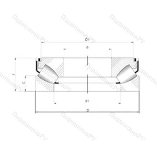 Подшипник роликовый упорно-радиальный 294/670 M от производителя  CX Подшипник роликовый упорно-радиальный 294/670 M от производителя  CX