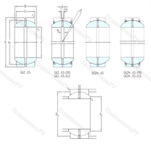 Подшипник скольжения сферический GEZ 014ES от производителя  SKF