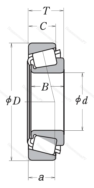Конический роликовый подшипник HR 30316 J от производителя  NSK