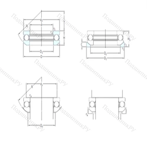 Подшипник шариковый упорный 53222+U 222 от производителя  SKF Подшипник шариковый упорный 53222+U 222 от производителя  SKF