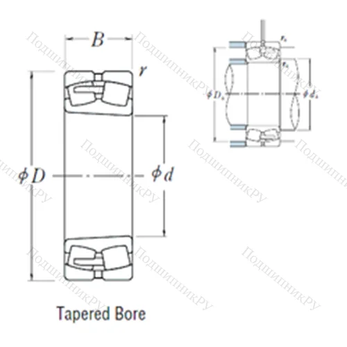 Подшипник роликовый радиальный самоцентрирующийся 23948CAKE 4 от производителя  NSK