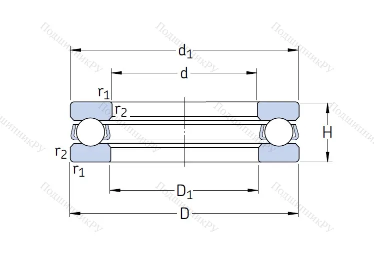 Упорный шариковый подшипник BA 9 от производителя  SKF