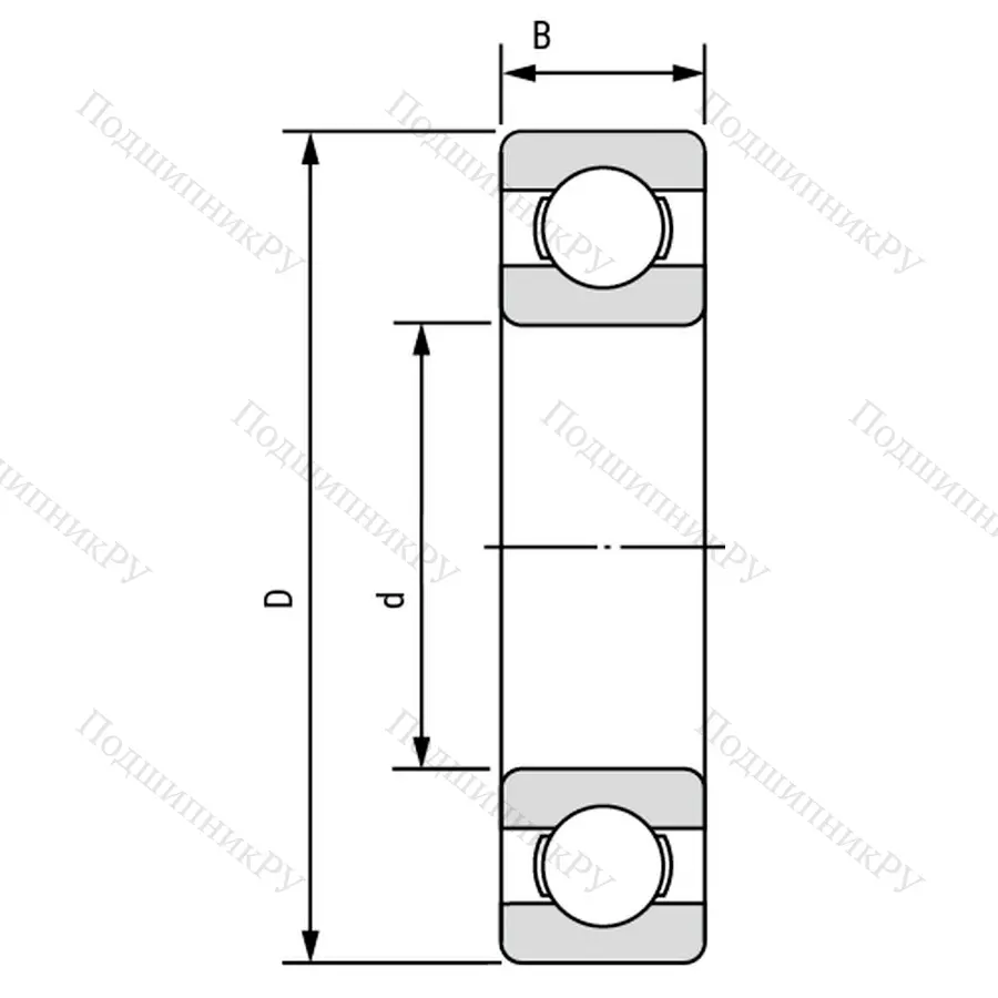 Подшипник  27 (627) размер 7x22x7