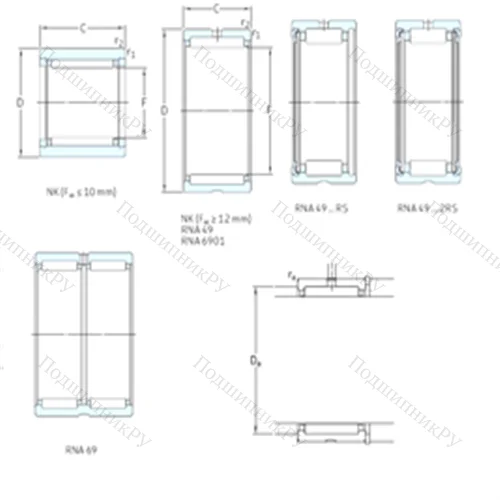 Подшипник игольчатый радиальный NK 9/16TN от производителя  SKF Подшипник игольчатый радиальный NK 9/16TN от производителя  SKF
