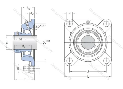 Подшипниковый узел FY 25 FM в Подольске