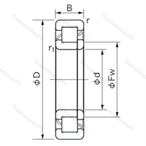 Подшипник роликовый радиальный NUP 330 E