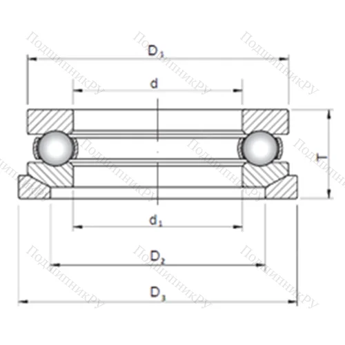 Подшипник шариковый упорный 53315U+U 315 от производителя  CX