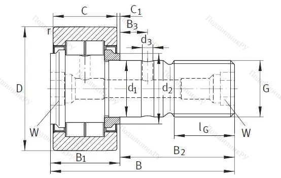 Подшипник NUKR 47 A