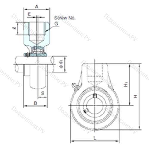 Подшипниковый узел шариковый радиальный UCECH 207