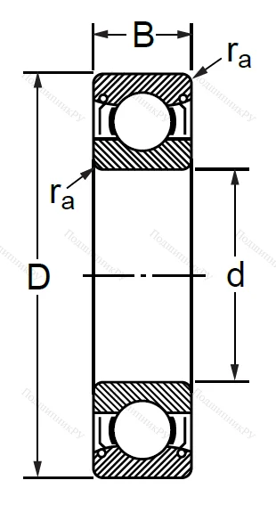 Шариковый однорядный подшипник 76-80221 (6221 ZZC 3) в Подольске