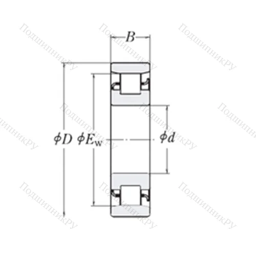 Подшипник роликовый радиальный MRJ 1.7/8