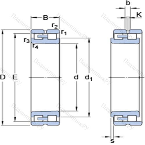 Прецизионные двухрядные цилиндрические роликоподшипники NN 3036 K/SPW 33 от производителя  SKF