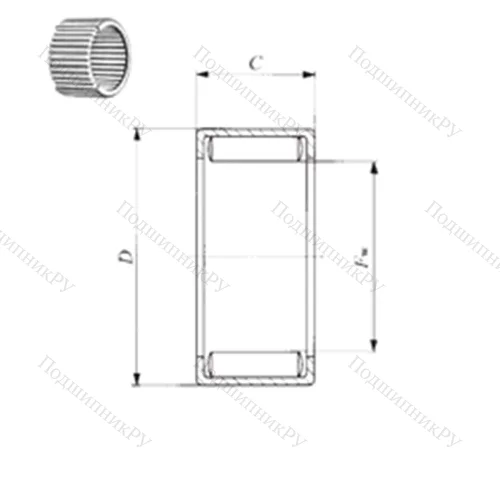 Подшипник игольчатый радиальный YB 2220
