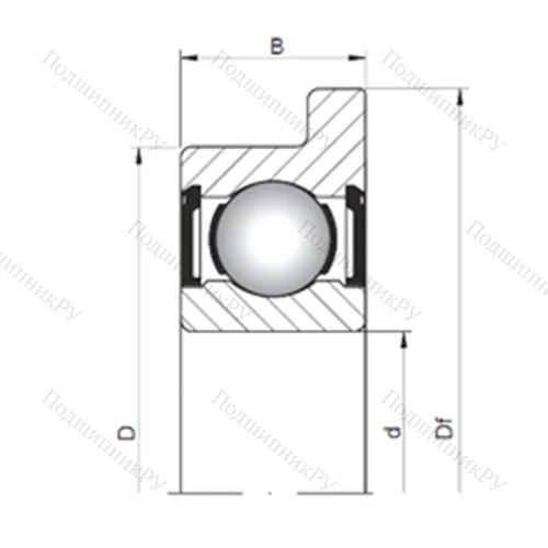 Подшипник шариковый радиальный FL 60/1,5 ZZ от производителя  CX