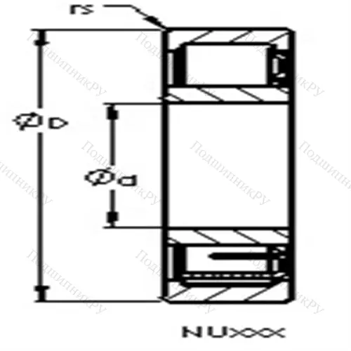Подшипники роликовые радиальные с цилиндрическими роликами NU 230 EM от производителя  AST Подшипники роликовые радиальные с цилиндрическими роликами NU 230 EM от производителя  AST